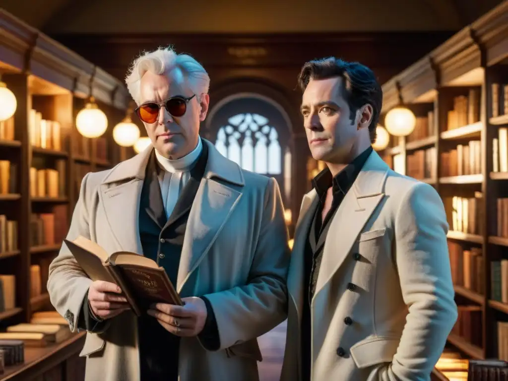 En una adaptación de 'Good Omens', Aziraphale y Crowley exploran una librería mágica