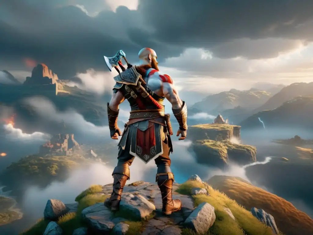 En lo alto de la montaña, Kratos, de God of War, fusiona la mitología griega y nórdica con determinación y poder