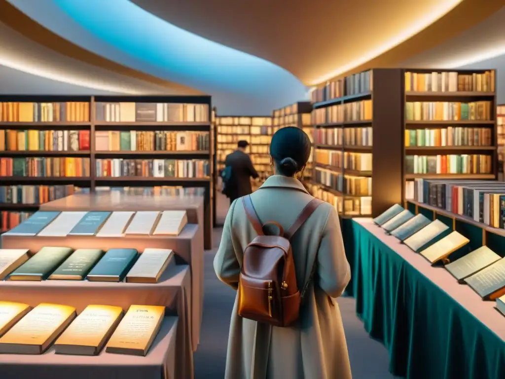 Ambiente exclusivo en convención de libros con ediciones especiales firmadas eventos convenciones