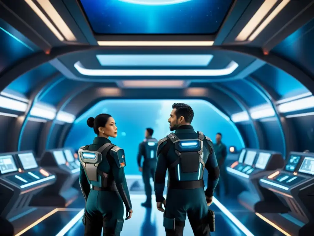 Análisis mitológico de mundos ficticios: Personajes de 'The Expanse' en estación espacial futurista, unidos frente a desafíos del espacio