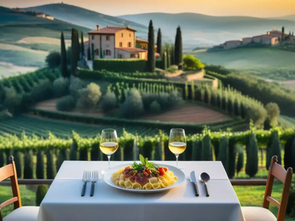 Un atardecer mágico en una villa italiana en Toscana, con cultura italiana en El Padrino