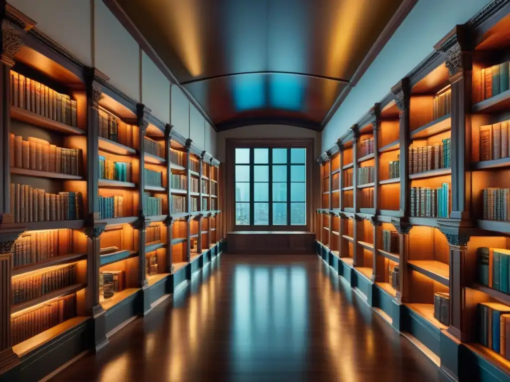 Una biblioteca iluminada con libros de ediciones limitadas