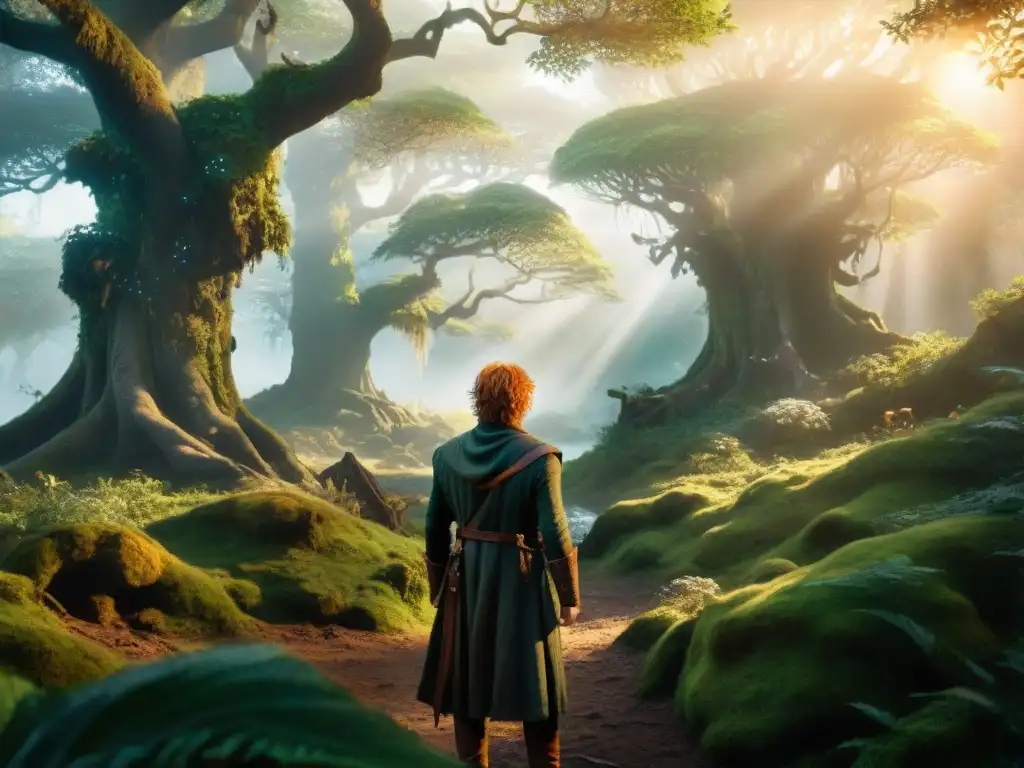 Kvothe en bosque mágico, conjurando hechizo