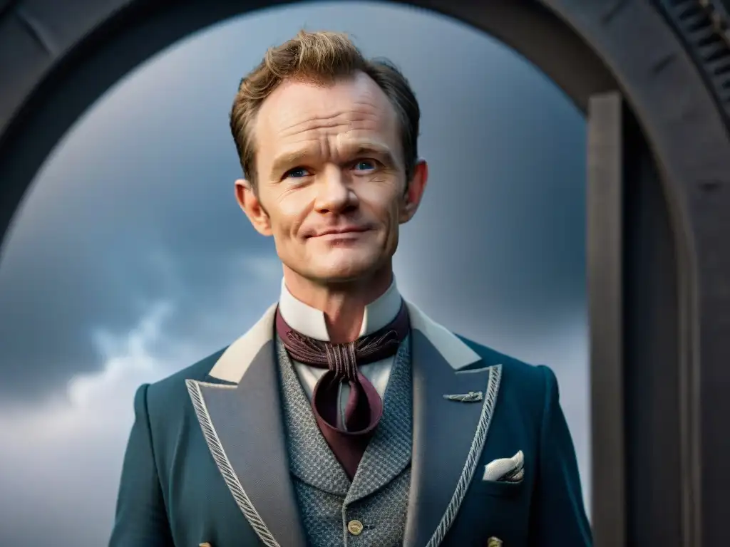 Neil Patrick Harris caracterizado como Count Olaf de 'Una serie de eventos desafortunados', mostrando su mirada villana