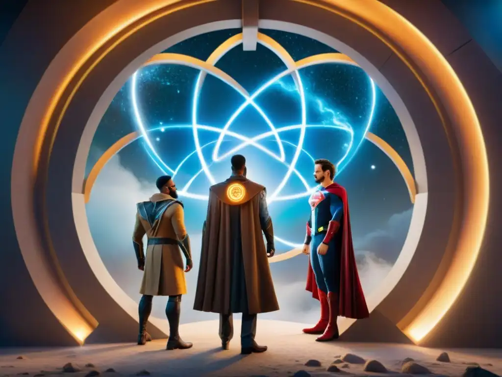 Un científico, un mago, un detective y un superhéroe rodeados de portales a mundos diferentes, fusionando realidades para resolver problemas