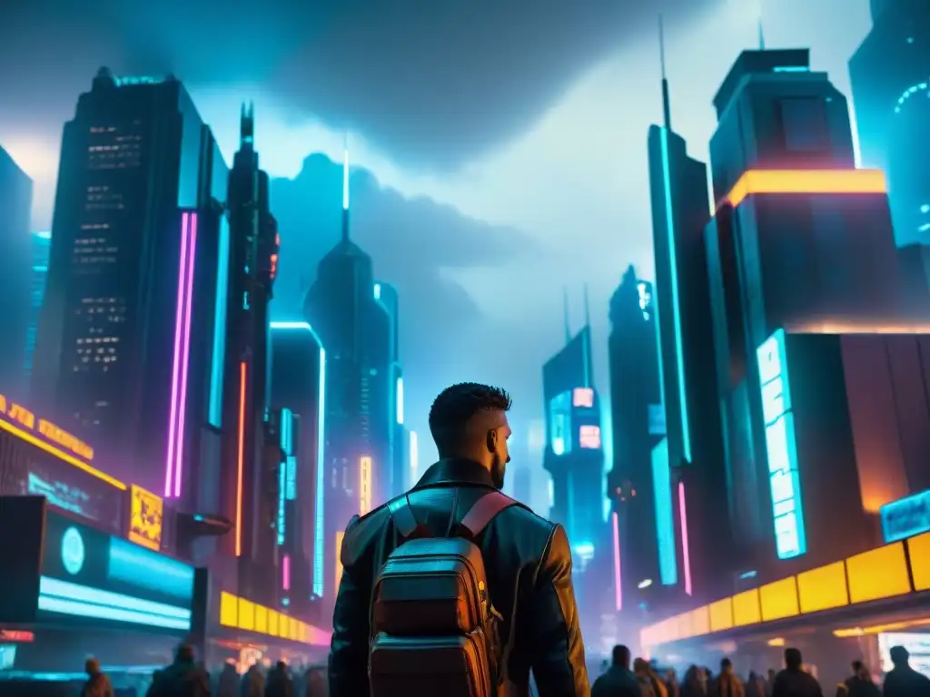 Una ciudad futurista cyberpunk inspirada en 'Blade Runner'