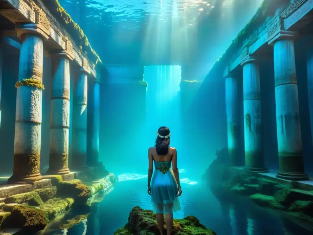 Ciudades perdidas de la mitología Atlantis sumergidas en misterio y maravilla