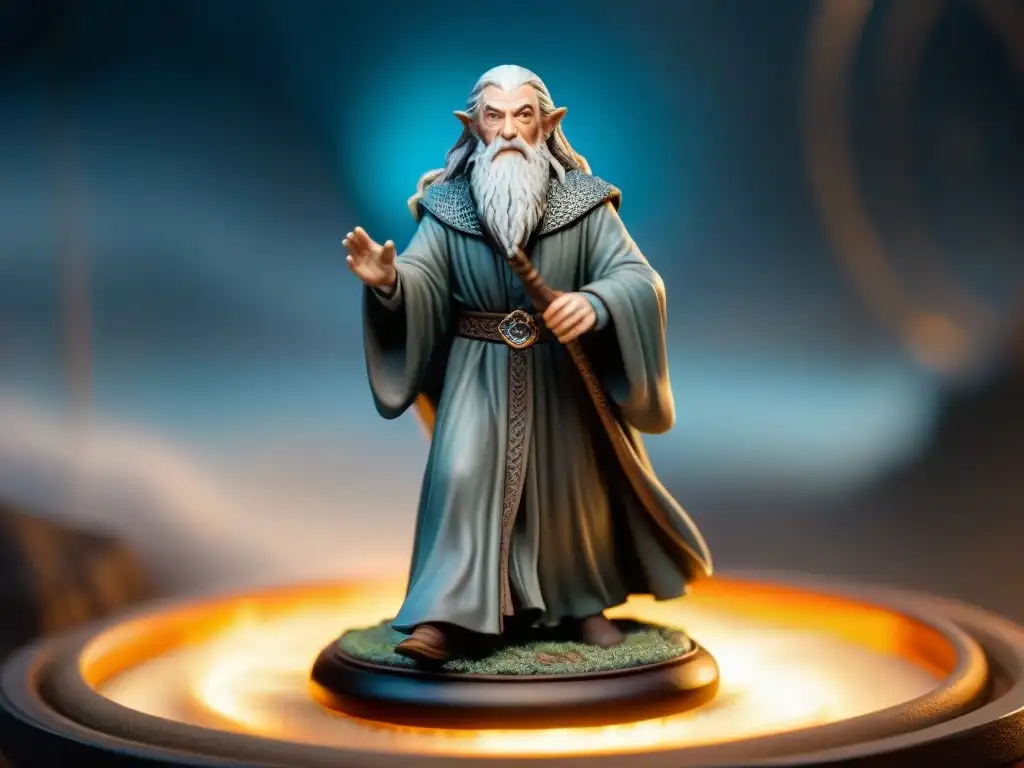 Colección figuras raras Señor Anillos: Detalle asombroso de Gandalf el Gris en figura de edición limitada