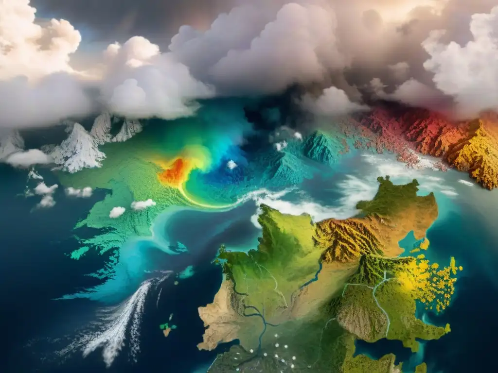 Comparativa clima Juego Tronos: Impactante contraste entre los patrones climáticos de Westeros y datos de la realidad, bajo un cielo dramático