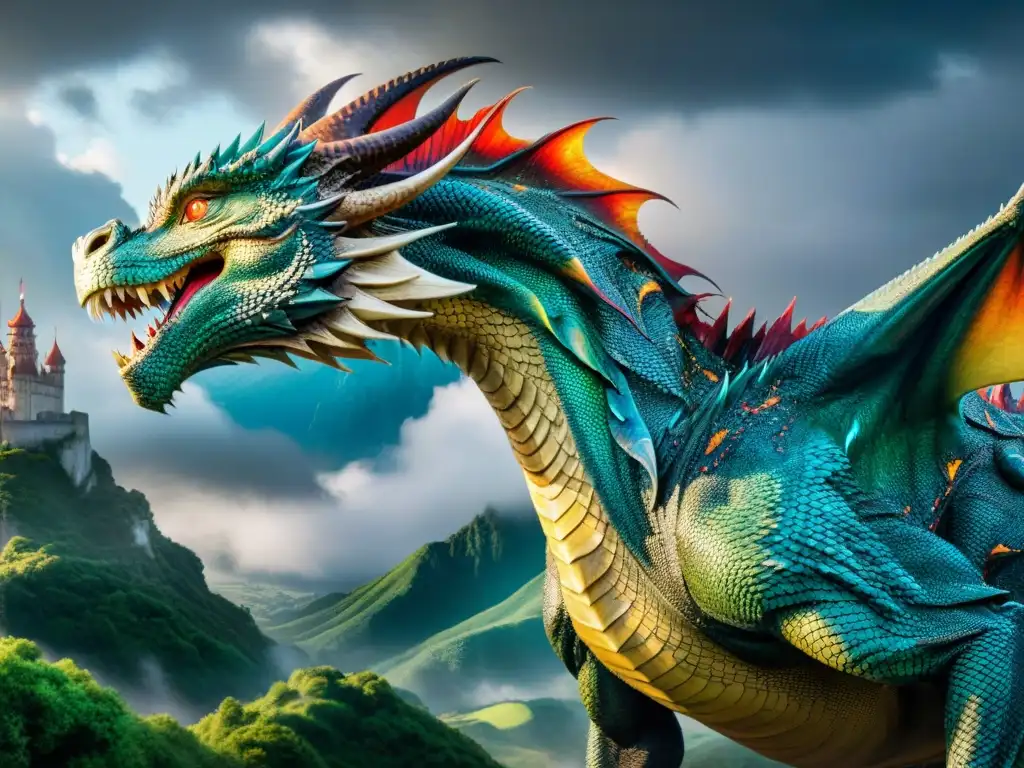 Comparativa criaturas mitológicas en cine: dos dragones opuestos en escenas de películas distintas