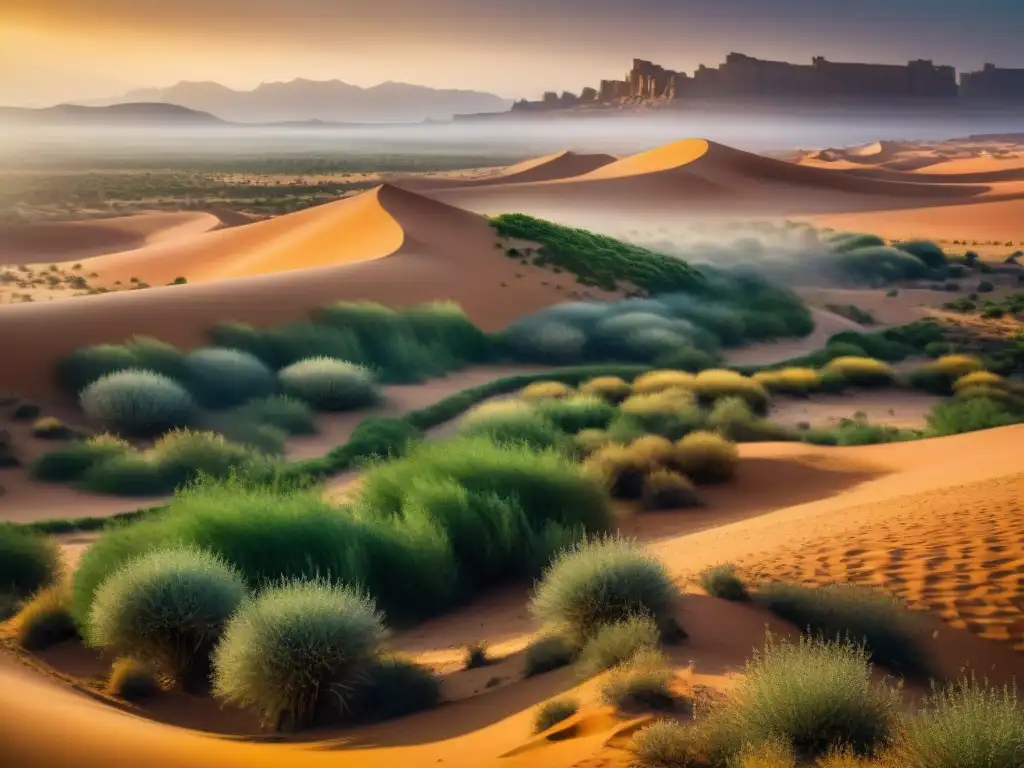 Contraste entre el árido Sahara y exuberante Dorne, mostrando diferencias climáticas entre Dorne y Sahara