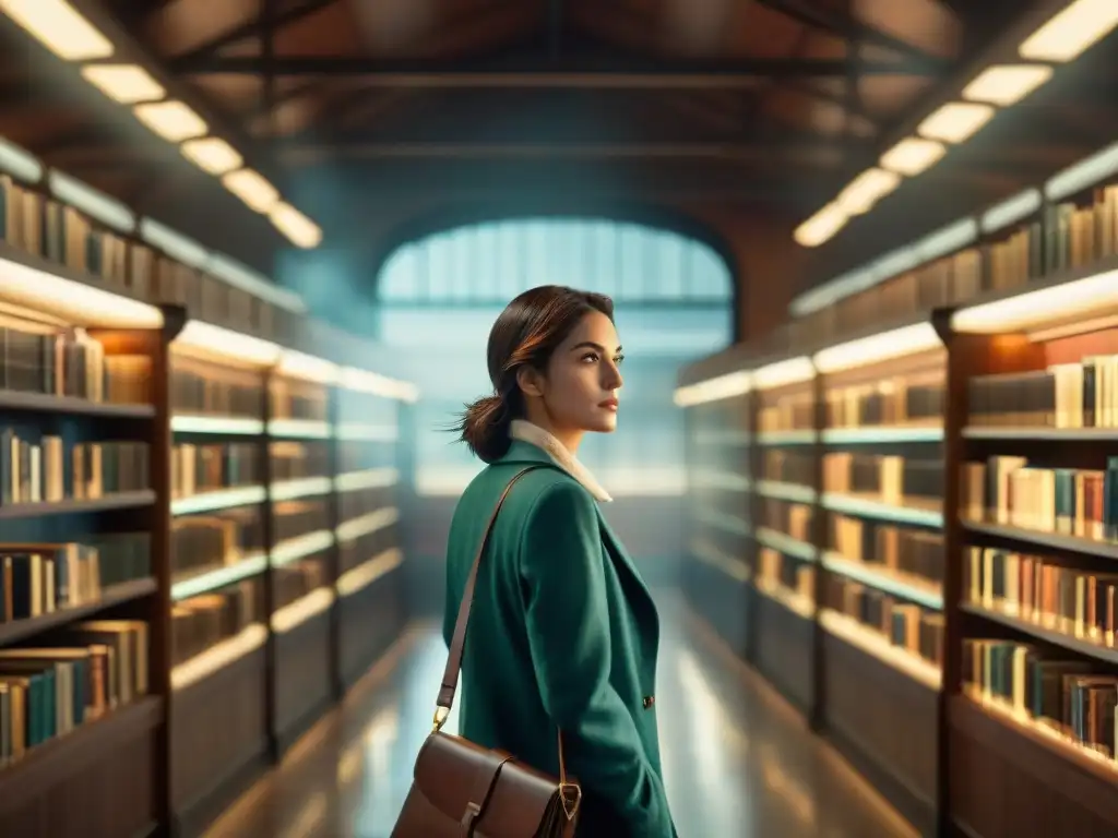 Contraste entre estación de tren y biblioteca, reflejando el viaje de novela a película