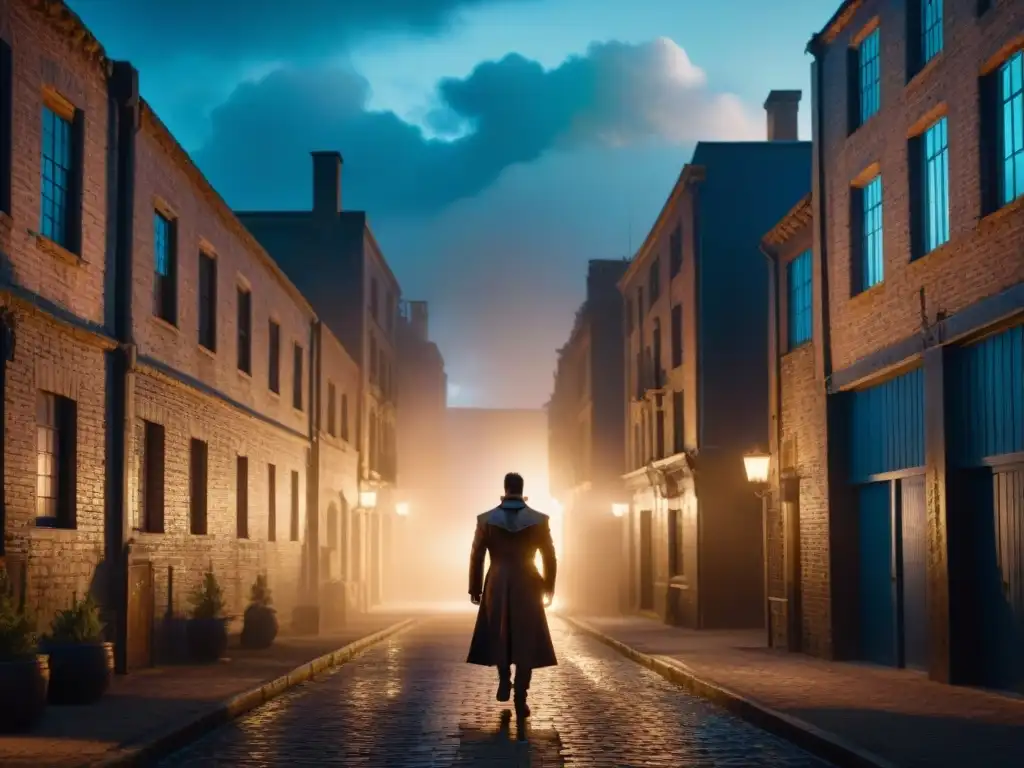 Deidad de 'American Gods' en callejón, ojos brillantes en la oscuridad