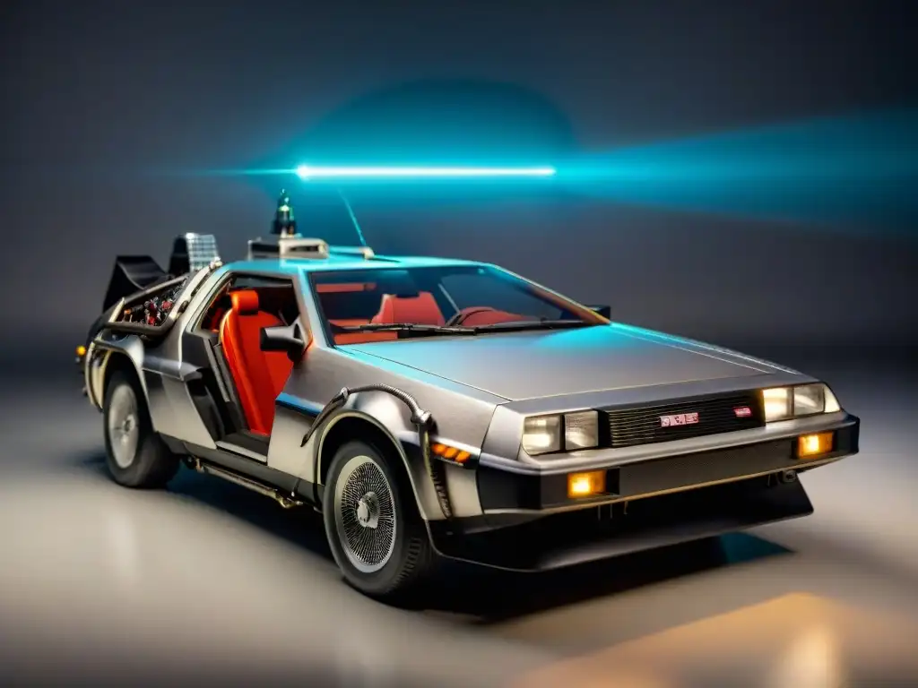 Réplica detallada del DeLorean de 'Volver al Futuro', resaltando su ingeniería futurista