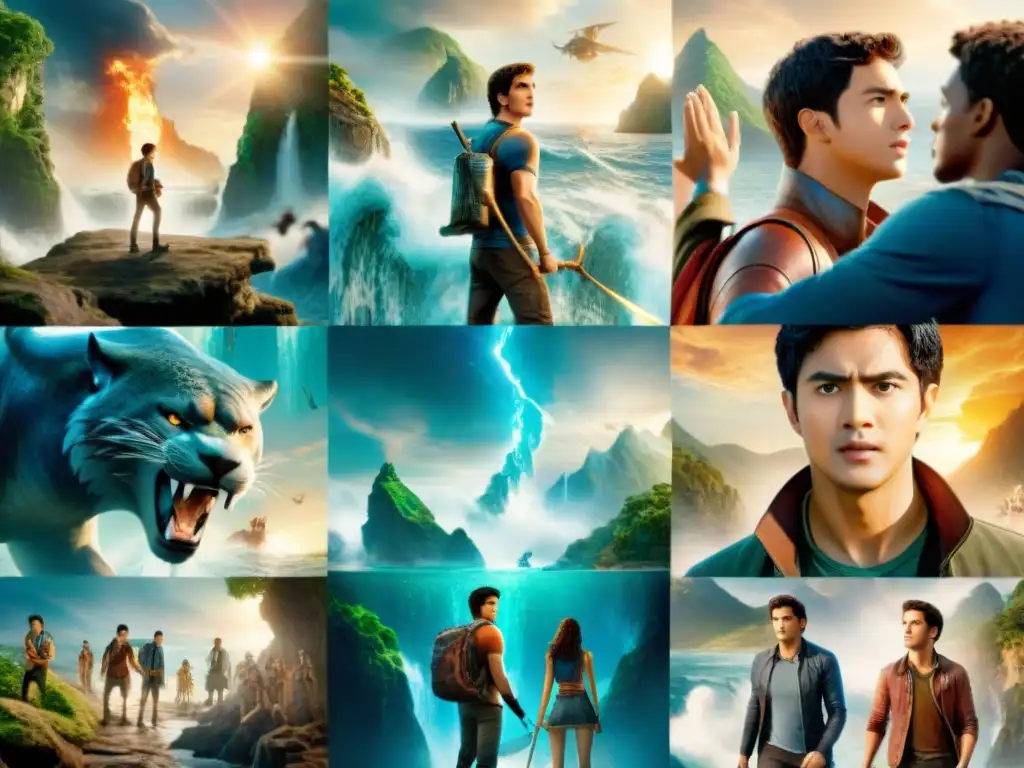 Detalle comparativo: libro vs película de Percy Jackson, resaltando las diferencias de adaptación