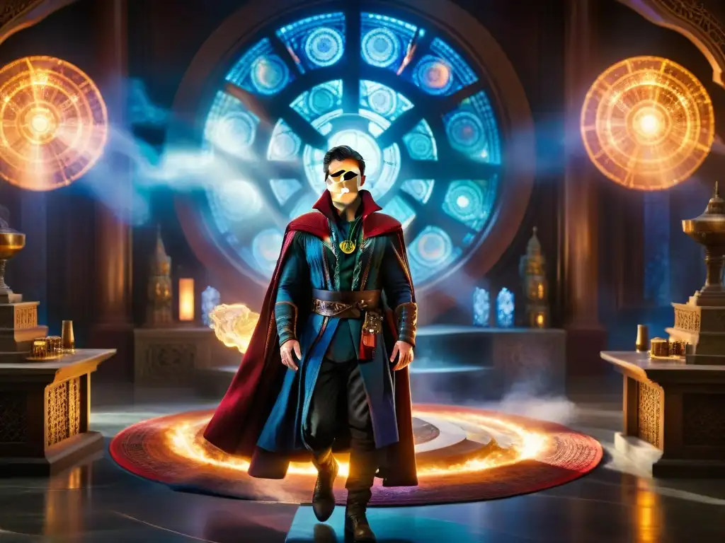 Doctor Strange explorando mundos ficticios profundos en el Sanctum Sanctorum