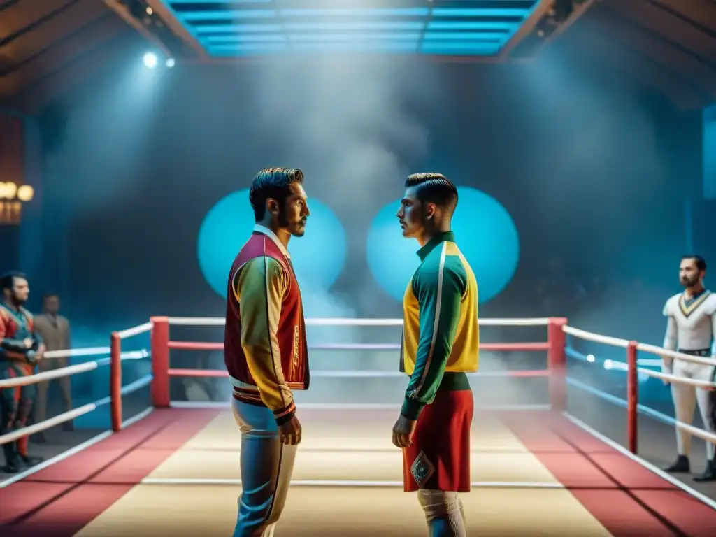 Un duelo tenso en 'El Juego del Calamar': competidores concentrados en una arena colorida