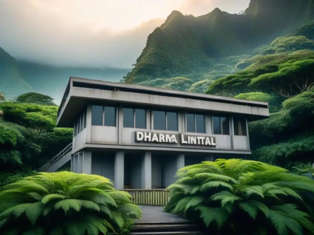 La emblemática estación de la Iniciativa Dharma en la misteriosa isla de 'Lost', con su logo en primer plano