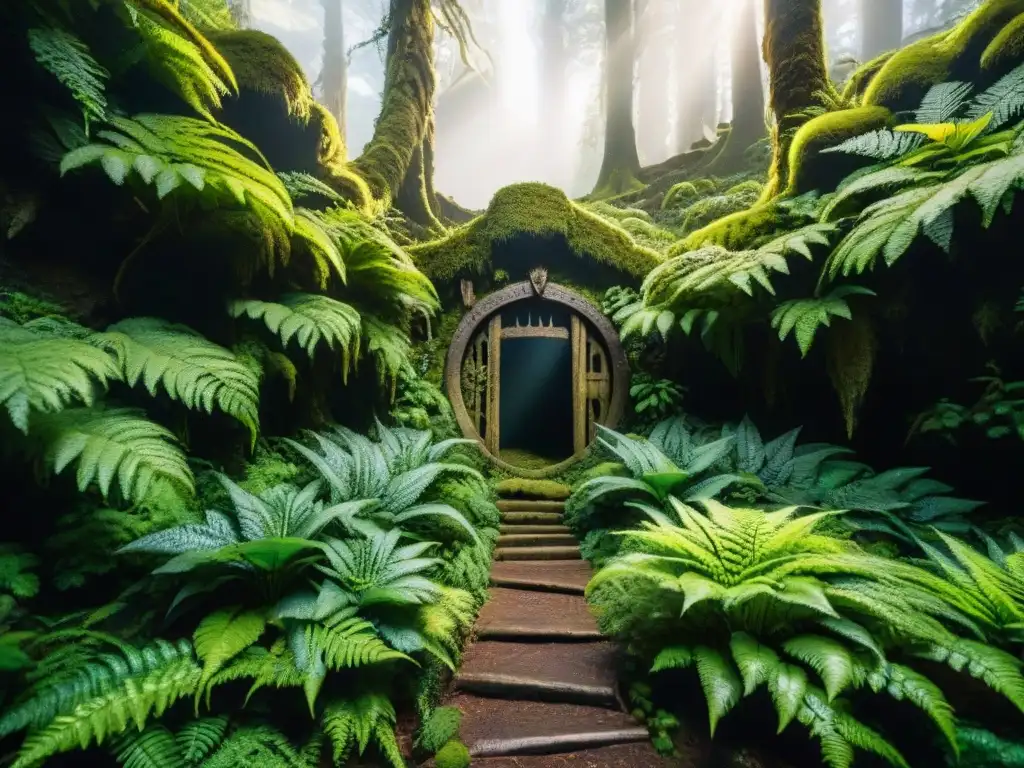 Entrada oculta a un bosque antiguo en Nueva Zelanda