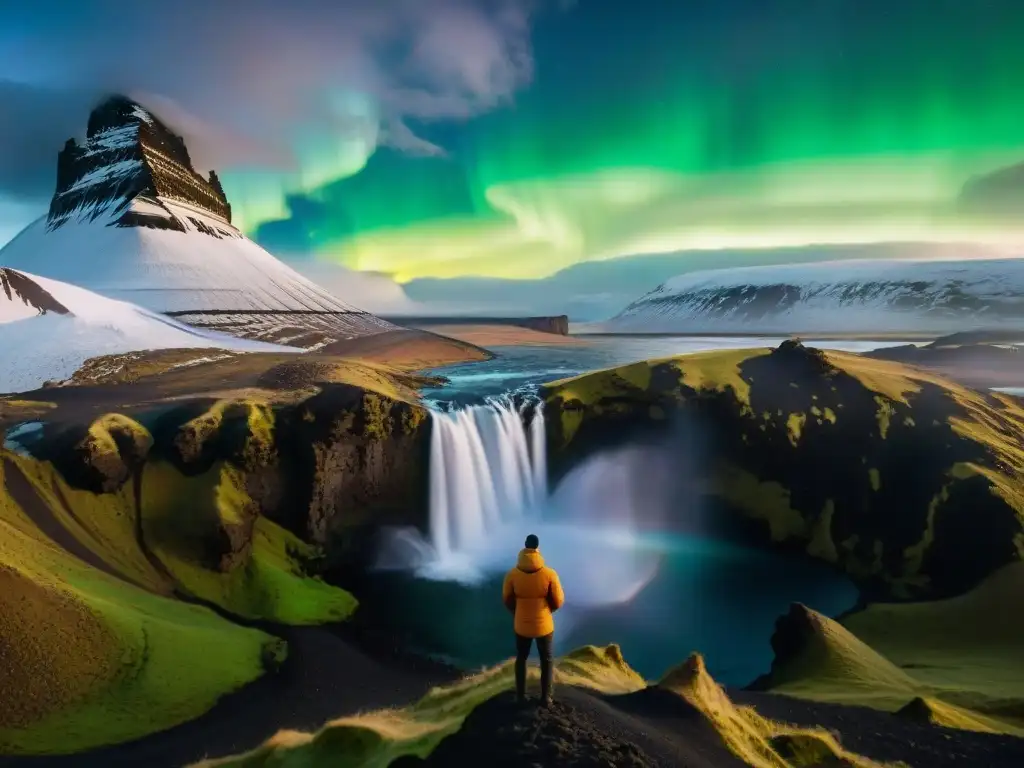 Épico paisaje de Islandia en películas: glaciares, volcanes y cascadas bajo la aurora boreal