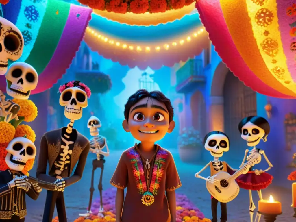 Escena vibrante y colorida de 'Coco' en la 'Cultura mexicana en Coco'