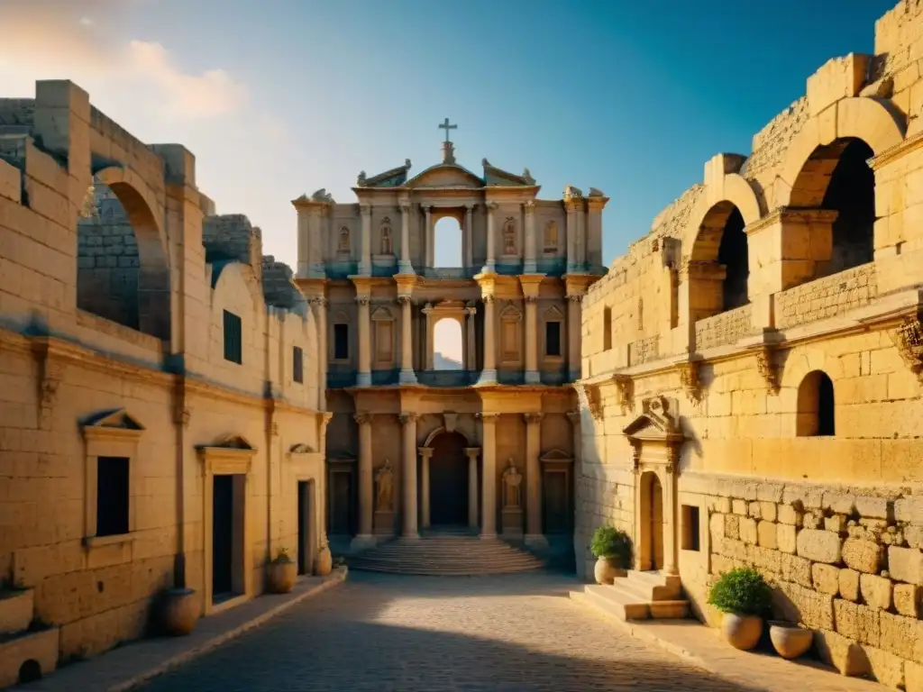 Ruinas ancestrales de Malta al atardecer: escenas épicas Exploración de ruinas en Malta con ambiente de King's Landing al atardecer