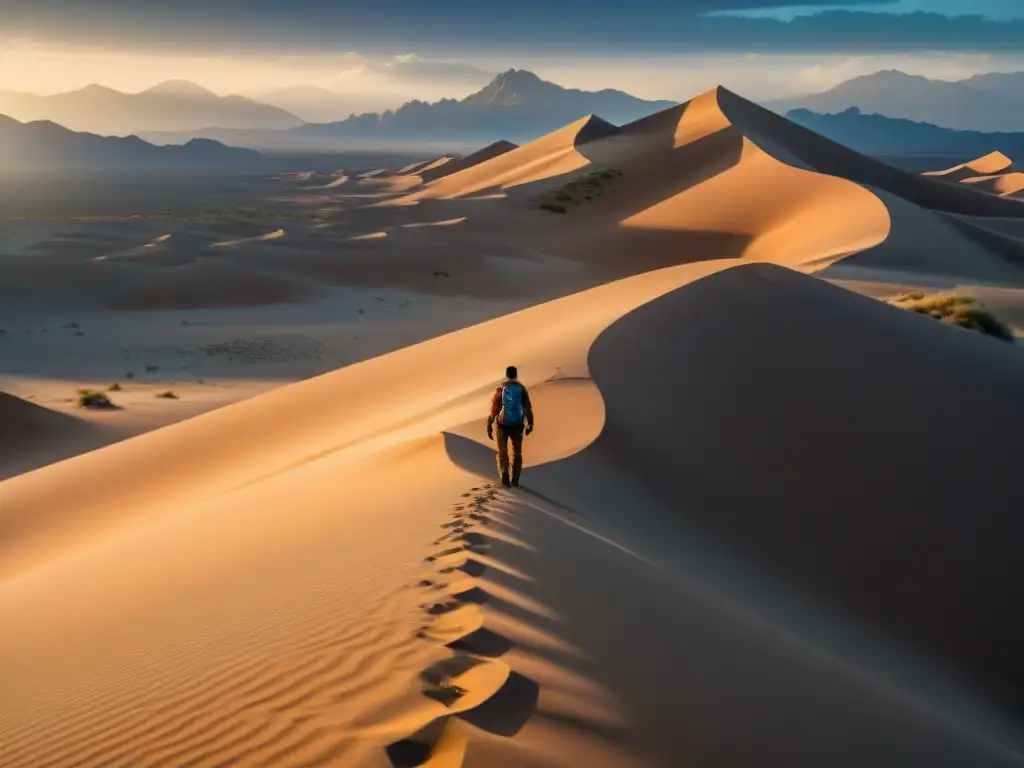 Explorador se adapta al despiadado desierto, reflejando la 'Adaptación de personajes a climas'