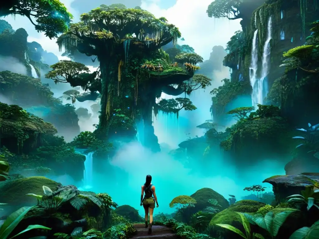 Explora la exuberante biodiversidad de Pandora en un mundo místico de colores vibrantes