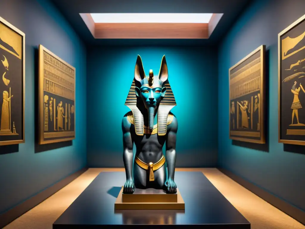 Galera de arte contemporáneo con influencia de la mitología egipcia: Anubis y Osiris