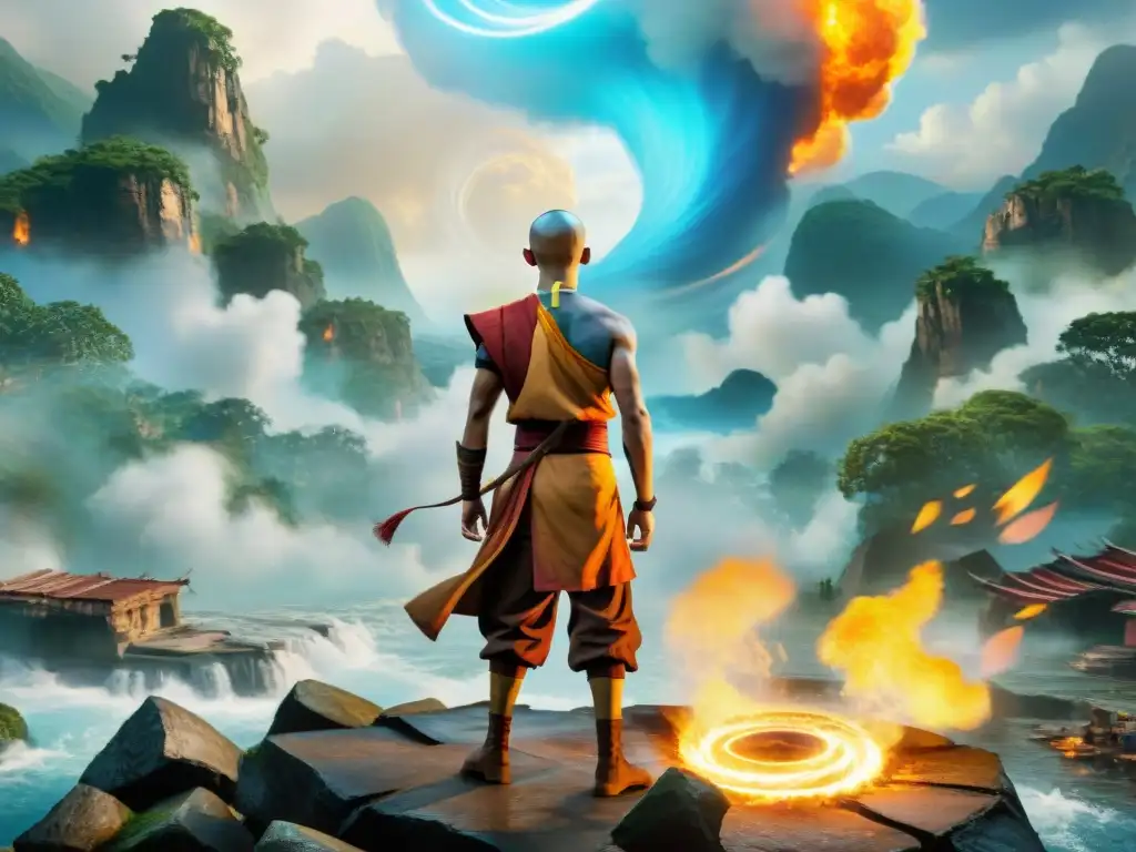 Aang, el héroe de 'Avatar: The Last Airbender', listo para desatar sus poderes en un torbellino de elementos