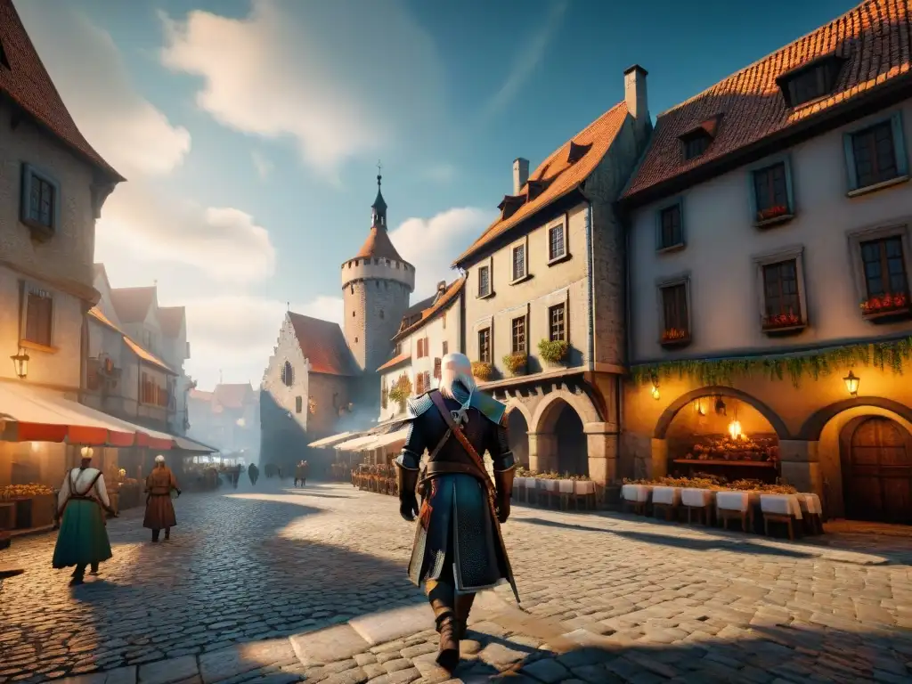 Descubre la imponente ciudad de Novigrad en The Witcher, con torres altas y calles laberínticas