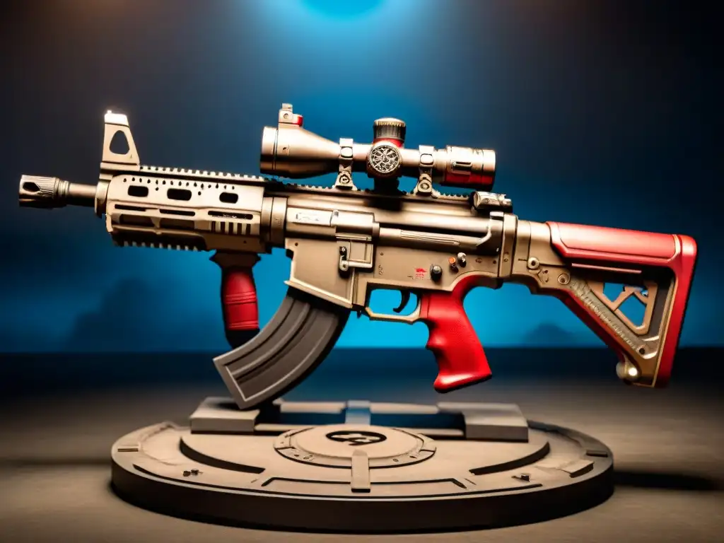 Impresionante réplica exacta del Lancer Assault Rifle de Gears of War en detallada imagen 8k