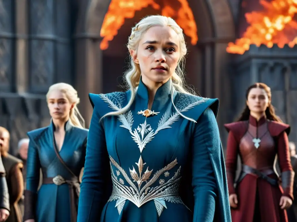 Indumentaria en culturas ficticias: Daenerys Targaryen, sus dragones y el Castillo Rojo en un escenario épico de Game of Thrones