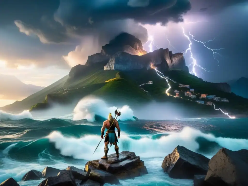 Influencia de la mitología griega en Percy Jackson: Épico enfrentamiento entre Zeus y Poseidón en el Monte Olimpo durante tormenta