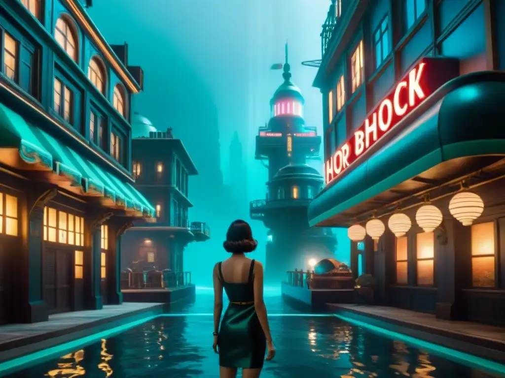 Explora la intrigante Filosofía en Rapture Bioshock: neones, arquitectura Art Deco, Big Daddy y Little Sister en la ciudad submarina