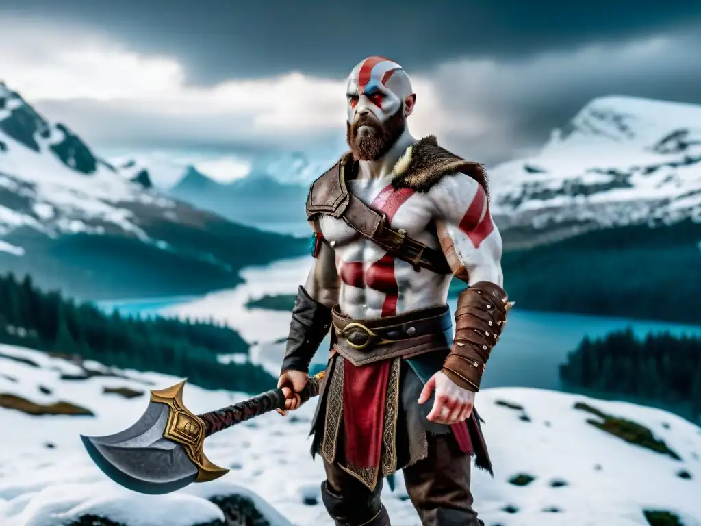 Kratos, el icónico protagonista de 'God of War', en un épico paisaje nórdico