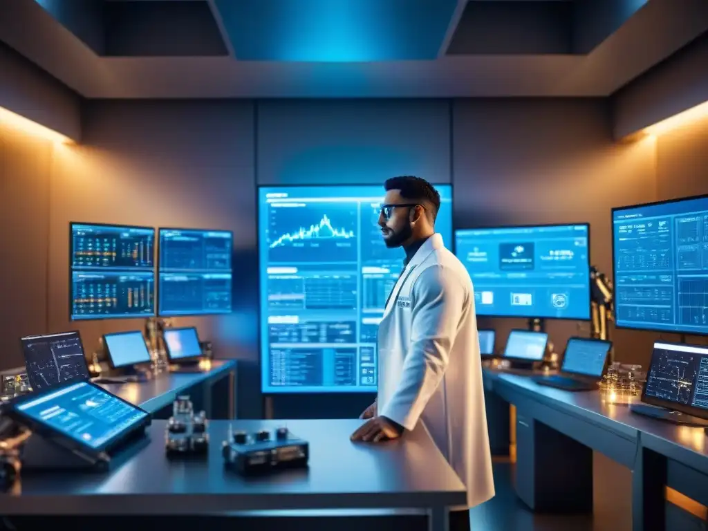 Un laboratorio futurista crea un traje de superhéroe con tecnología avanzada
