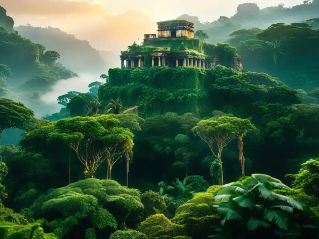 Descubre la majestuosa ciudad perdida de Z entre la exuberante jungla al atardecer