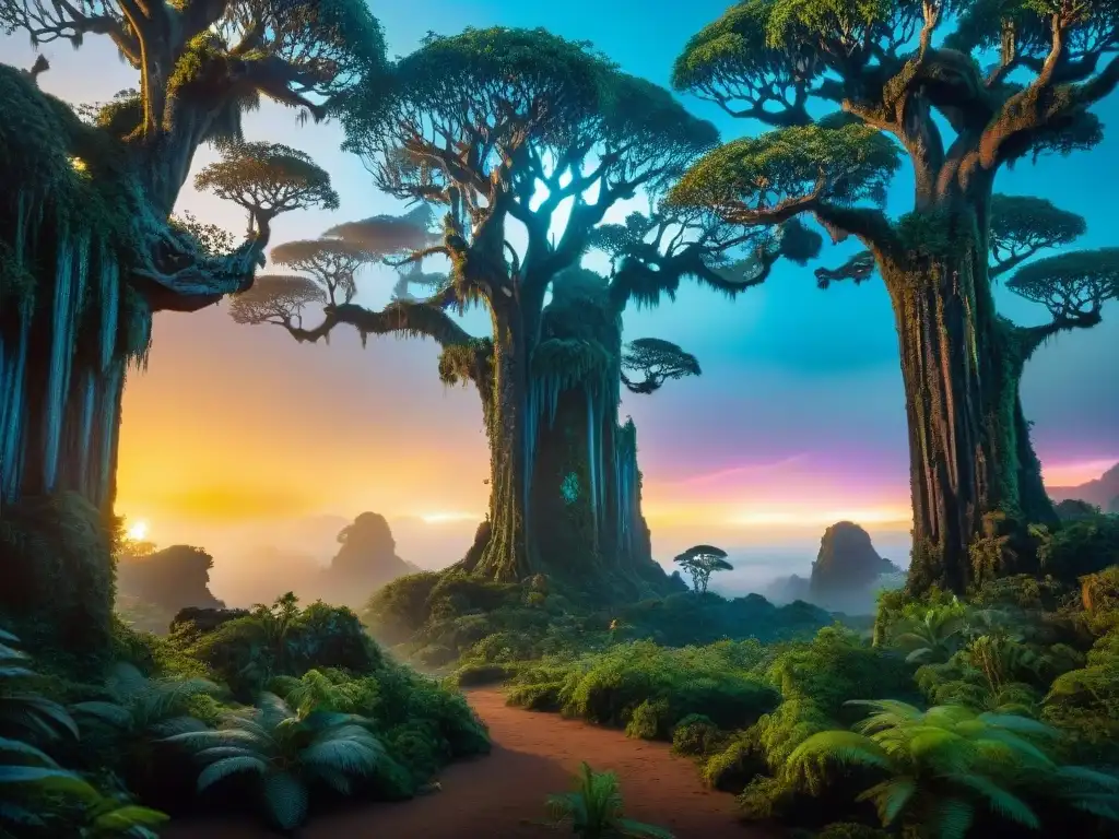 Explora la majestuosidad de los Bosques Bioluminiscentes de Pandora, un paisaje de ensueño que evoca destinos inspirados en Avatar