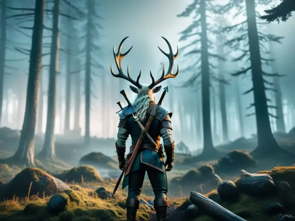 Un Leshen majestuoso emerge de un bosque encantado en The Witcher