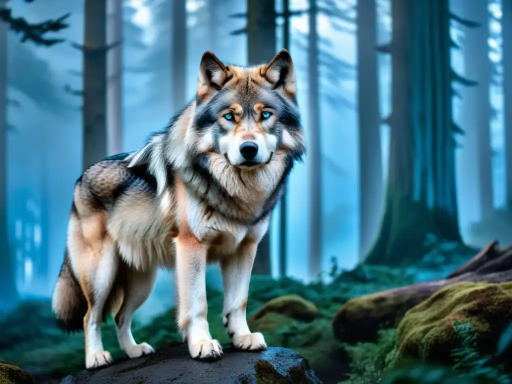 Un majestuoso lobo huargo evoca la evolución de los lobos en sagas épicas