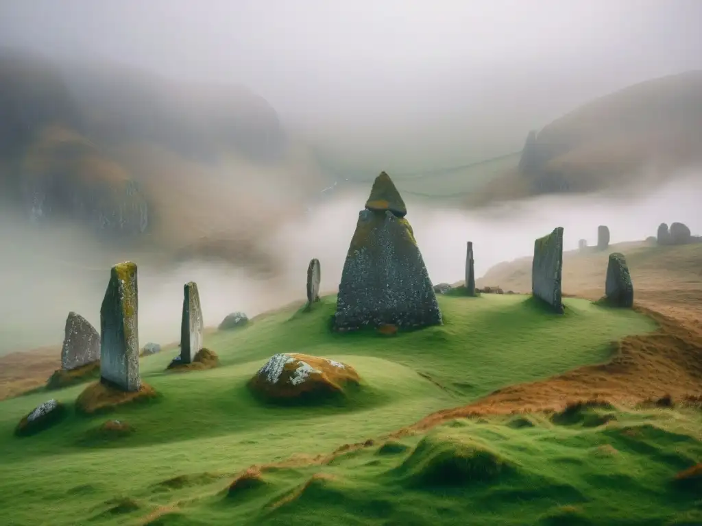 Majestuosos paisajes escoceses en Outlander: místicas piedras de Craigh na Dun entre la niebla de las Tierras Altas