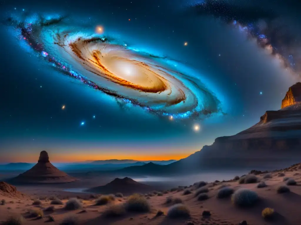 Descubre las maravillas ocultas de la Galaxia Andromeda en este impresionante paisaje cósmico