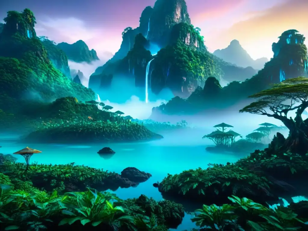 Maravilloso bosque bioluminiscente de Pandora en 'Avatar', con la crítica ambiental en Avatar