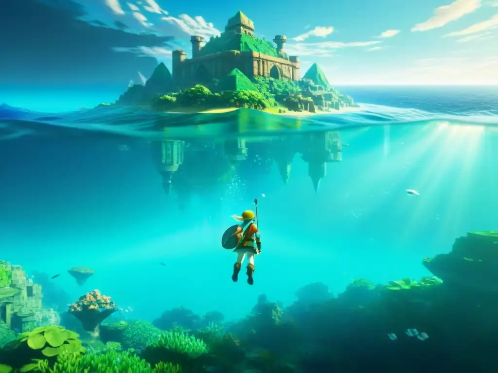 Maravilloso reino submarino de Zora en el mundo de Zelda