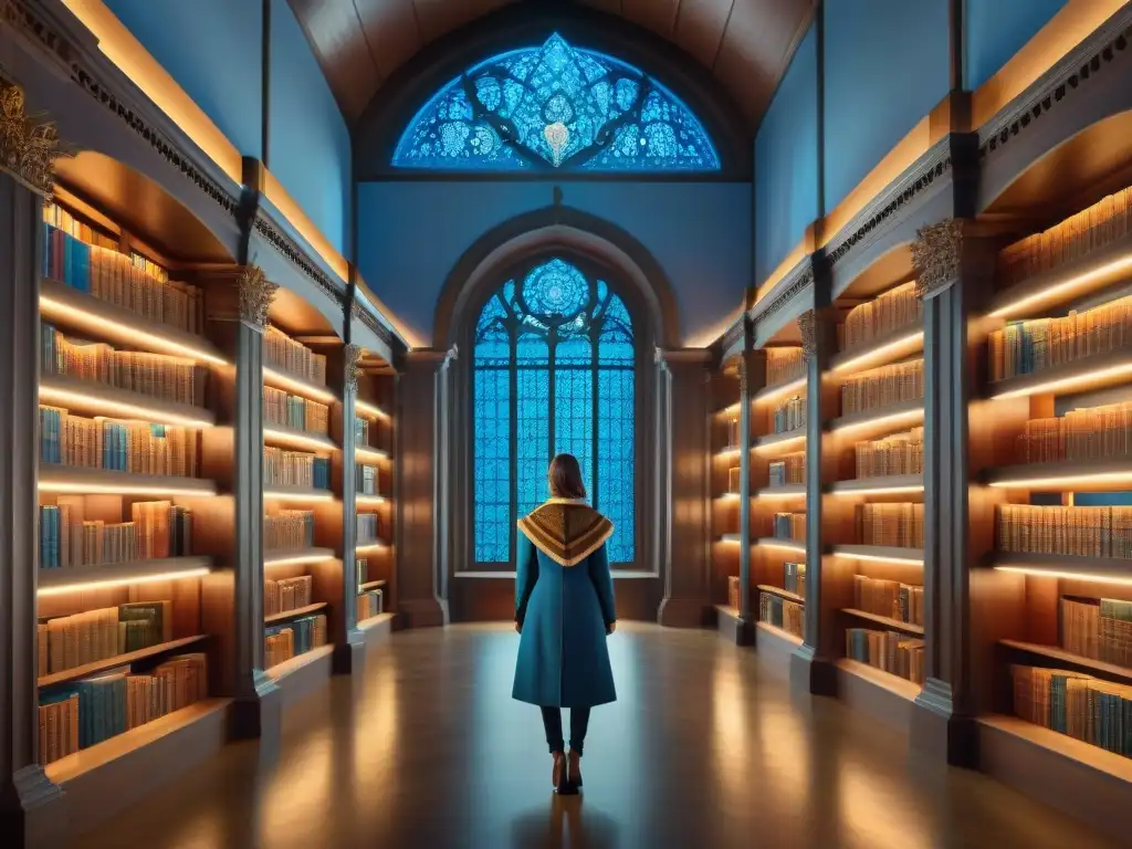 Librería misteriosa con portal a otra dimensión Misteriosa biblioteca con portal a dimensiones paralelas en literatura