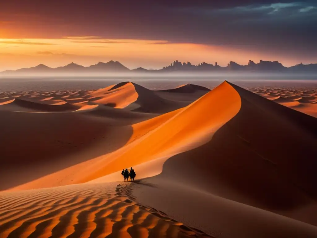 En la mística y árida Arrakis, los gusanos gigantes se retuercen bajo un cielo rojo sangre