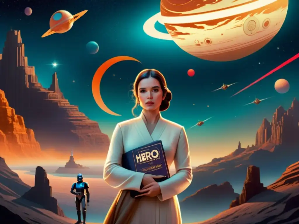 Épica fusión: Joseph Campbell y personajes de Star Wars en escena cósmica Reinvención de la mitología antigua con personajes de Star Wars en escena cósmica