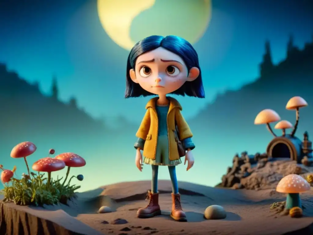 Un mundo de contraste: Coraline explorando el inquietante Otro Mundo en un lado, y su mundo real en el otro