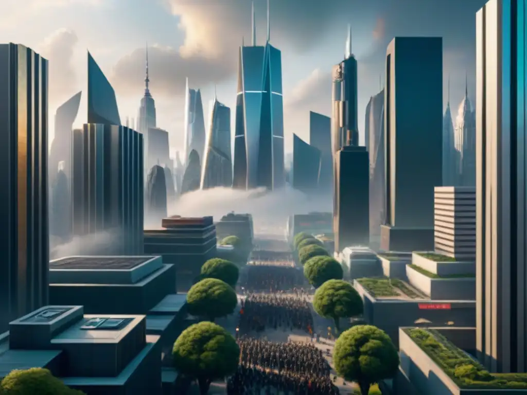 En un mundo ficticio, la tensión entre opulencia y pobreza se refleja en una ciudad dividida por muros altos